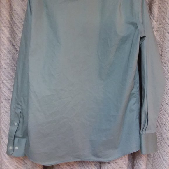 Mens Claiborne Modern Fit Button Down Dress Shirt - 14.5 - Green - Picture 4 of 6